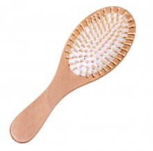 oval wood natural hair brush large