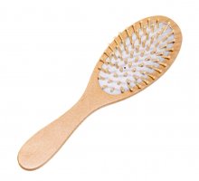 medium oval wood hair brush