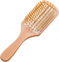 Medium Natural Wood Paddle Hair Brush