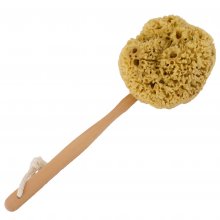natural wool sea sponge bath brush front