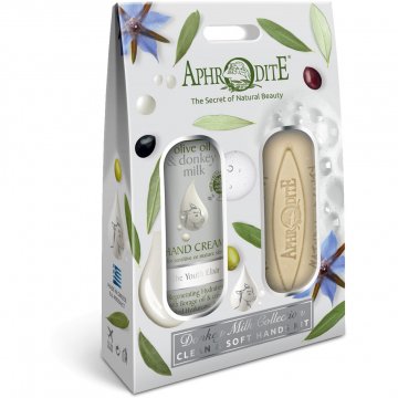 Aphrodite Donkey Milk Clean and Soft Hands Kit