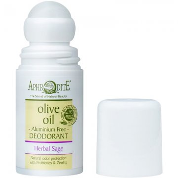 Aphrodite Roll-On Deodorant - Herbal Sage cap off