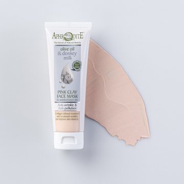 Aphrodite Anti-Wrinkle & Anti-Pollution Pink Clay Face Mask up close