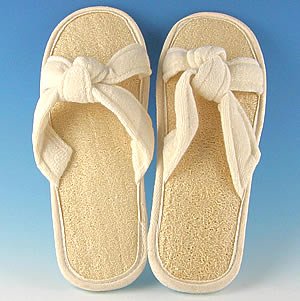 Loofah Bath & Spa Slippers - Knotted
