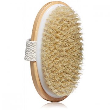 Palm Held Body Brush with natural palm bristles